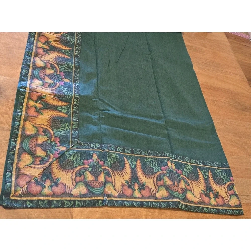 Gallery Four Rectangle Tablecloth Cornucopia Green 52